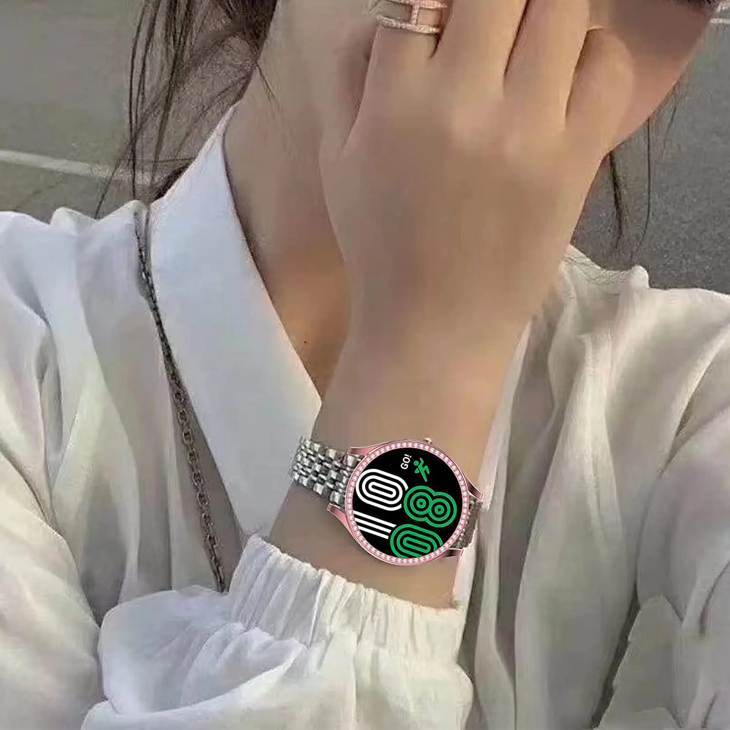 Funda para Samsung Galaxy Watch 4, funda de 40mm y 44mm, accesorios para reloj inteligente, Protector de pantalla de PC con diamantes brillantes