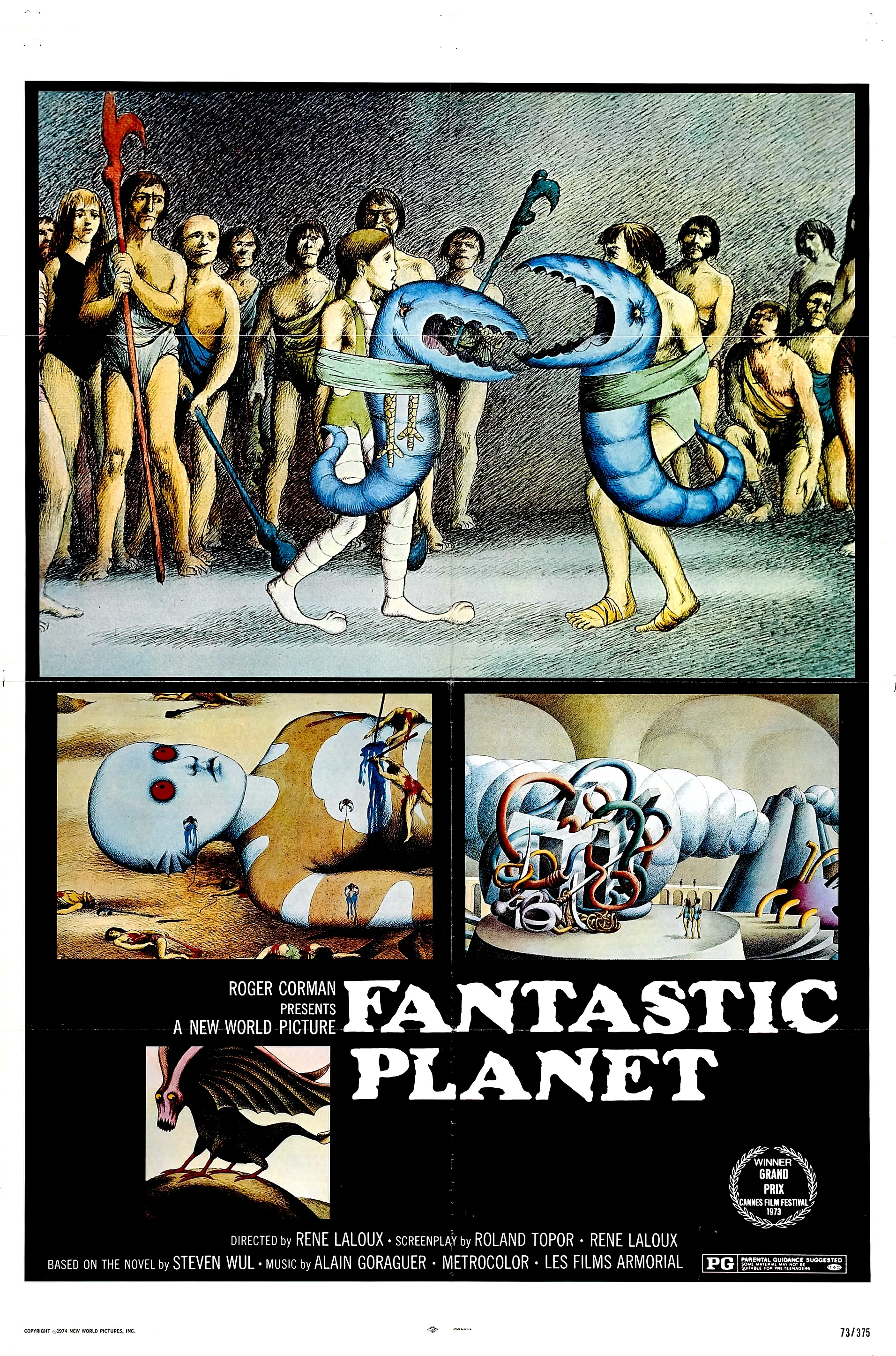 Fantastische Planeet La Planete Sauvage Sci-fi Klassieke film Zijdeposter Muurschildering Home Decor