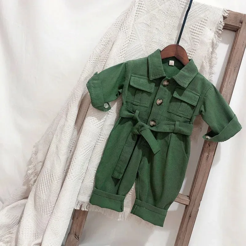 مجموعة أطفال للربيع والخريف بذلة رعاة البقر الجديدة للأولاد والبنات زاحفة للأطفال #2