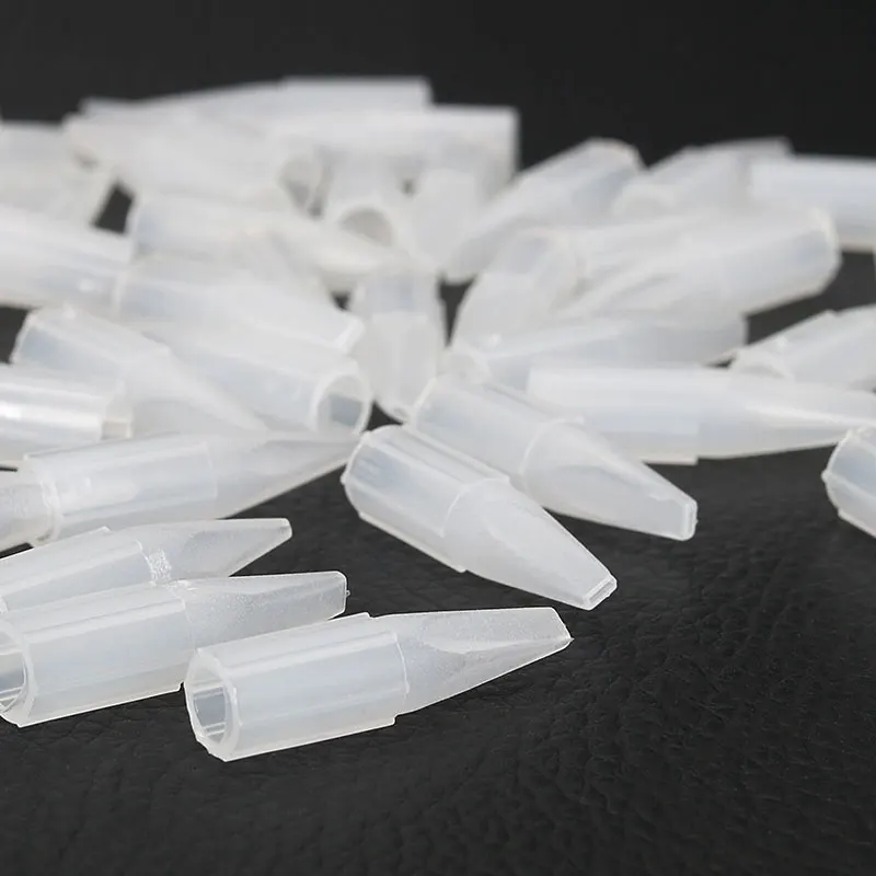 50/100 Pcs Disposable Traditional Tattoo Tips 1R 3R 5R 5F 7F For Permanent Makeup Eyebrow/Lip Tattoo Nozzle Needle Caps 0.6cm
