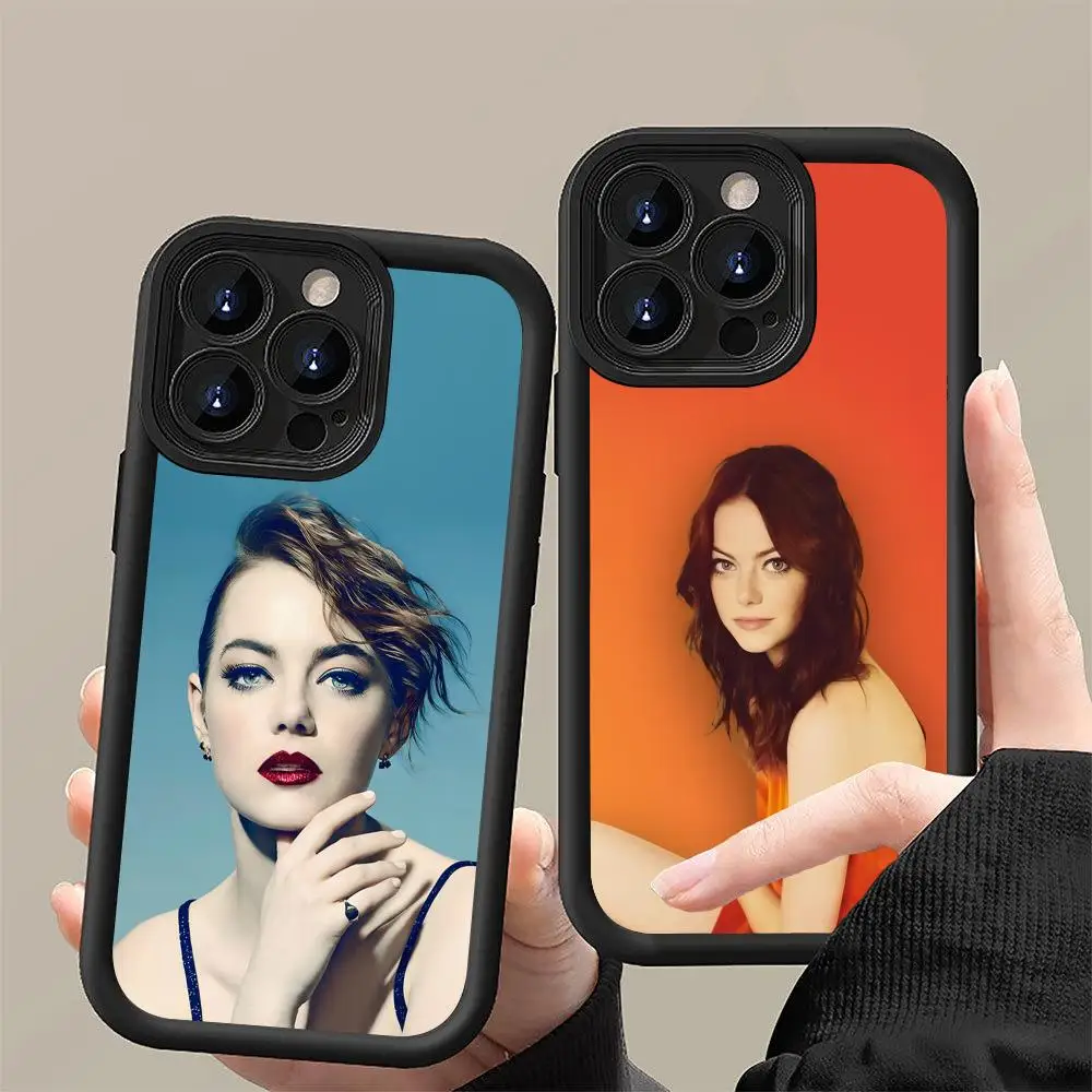 

Emma Stone Thicken TPU Mobile Phone Case for iPhone 17 16 15 14 13 12 11 Air Pro Max Plus Colorful Cover