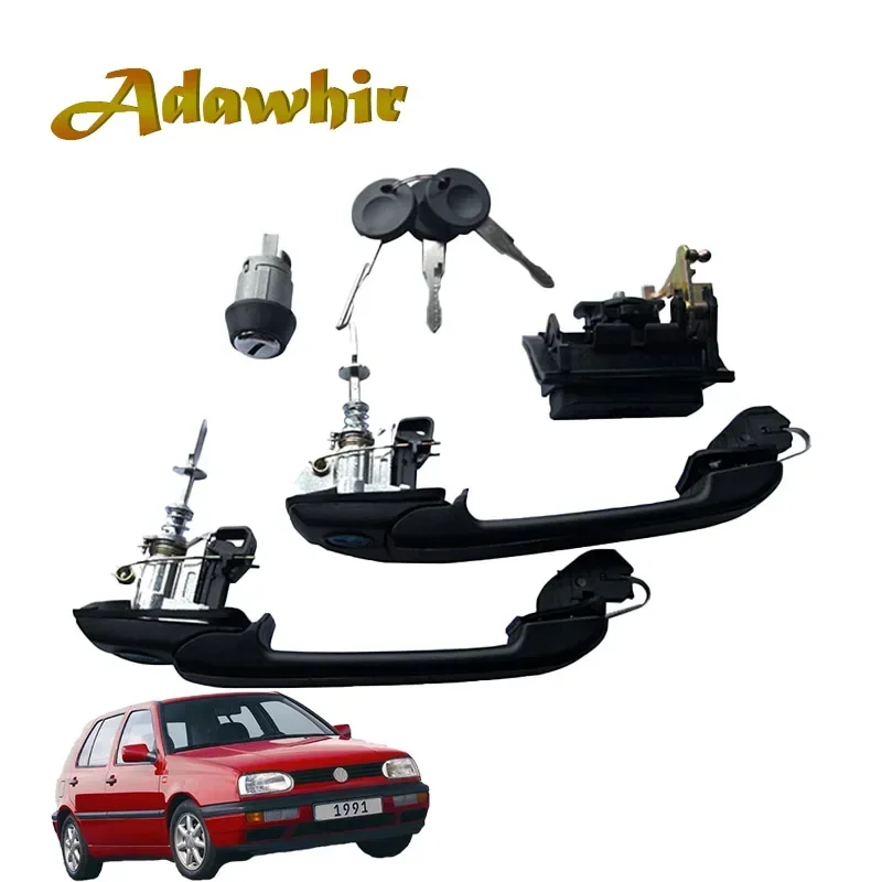 1 zestaw pasuje do VW GOLF MK3 1991-1997 klamka drzwi wyłącznik zapłonu blokada tylnej klapy 1H 0898081