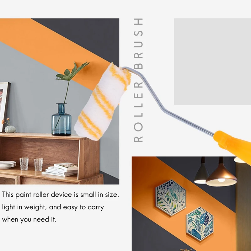 A27R-1 conjunto de 4 Polegada conjunto rolo pintura parede substituição rolo capa decoração para casa conjunto escova com rolo escova