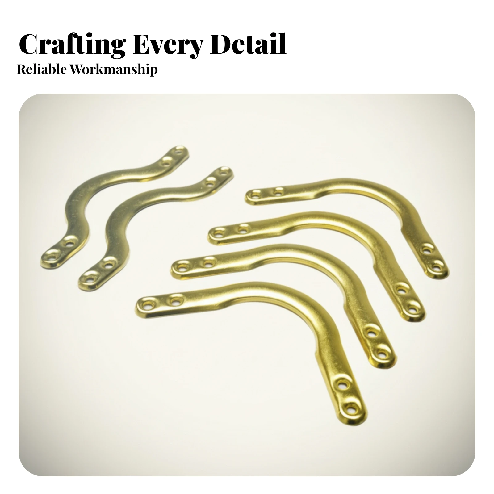 6 Pieces Billiard Table Corner Bracket Curved Gold-Colored Game Room Hardware Metal Corner Bracket Polished Finish