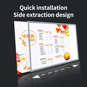 Restaurant Menu Stand with USB Led Light, Metal Display, Menu Holder, Signs, Promotional, Desktop, Beer, Bar, Store, A4 8 Main Sales Menu Menu - №2