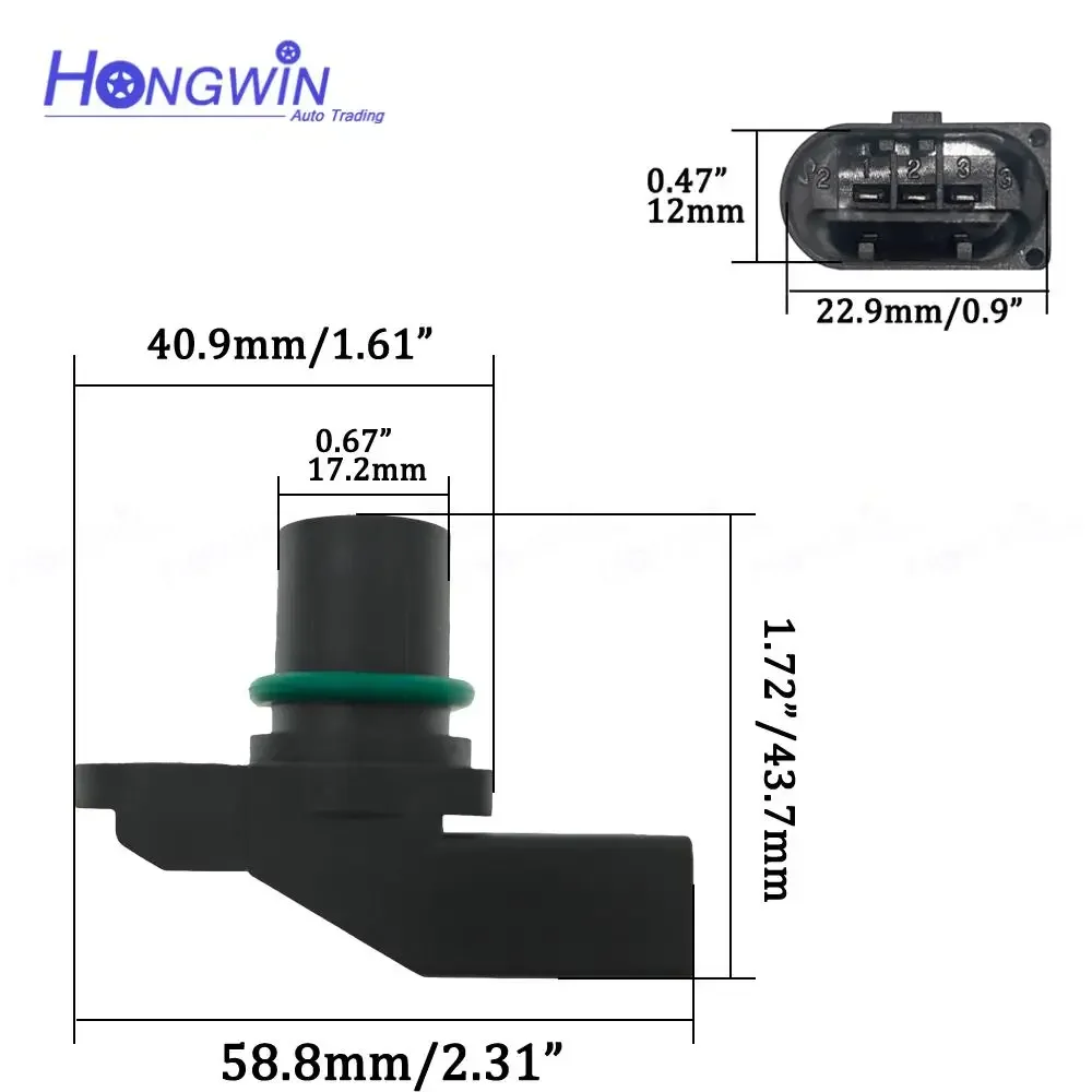 13627792256 Camshaft Position Sensor Plug Connector For BMW 1 3 5 6 7 118d 120d 318d 320d 325d 330d 335d 520d 530d E535d X3 X5