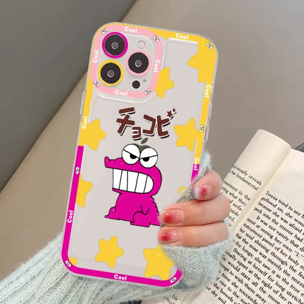 Cute-S-Shin-Boys-C-Chan-Anime-Crayon Phone Case For iPhone 15 13 14 Pro Max XS XR 12 11 Pro 13 Mini Soft Clear Back Cover