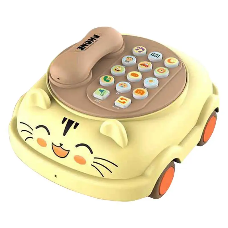 Telephone For Kids Music Toy Pretend Phone Toys Kids Cell Phone Toy Parent-Child Interactive Toys Battery Operated Preschool