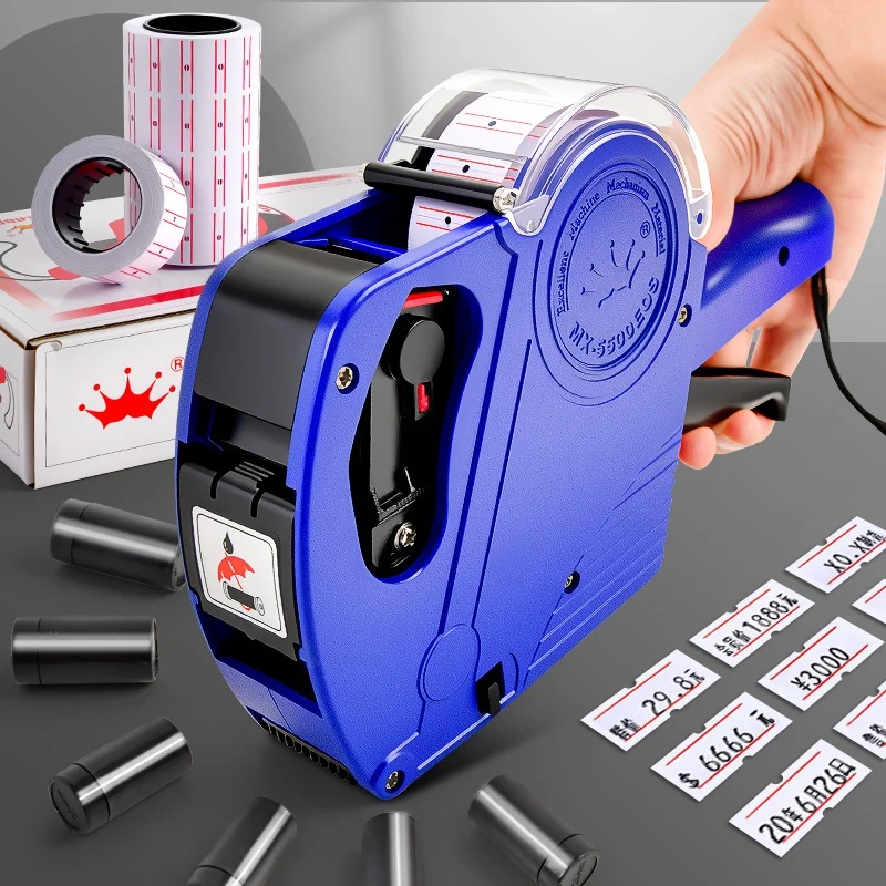 

1 Set of Manual 8-Position Price Label Gun with 1100 Stickers and 1 Ink for Office, Retail, Grocery, Printing $ € NO. USD