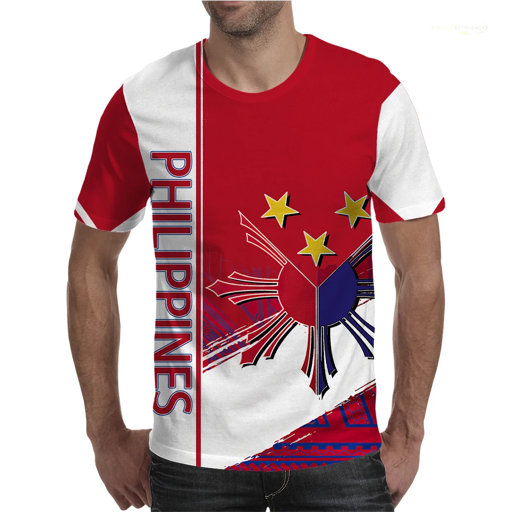 تي شيرت علم فلبيبين للرجال ، مطبوع ثلاثي الأبعاد ، تيشيرتات رياضية لكرة القدم ، تيشيرتات كاجوال برسومات ، تيشيرت صيفي ، تيشيرت جديد ،