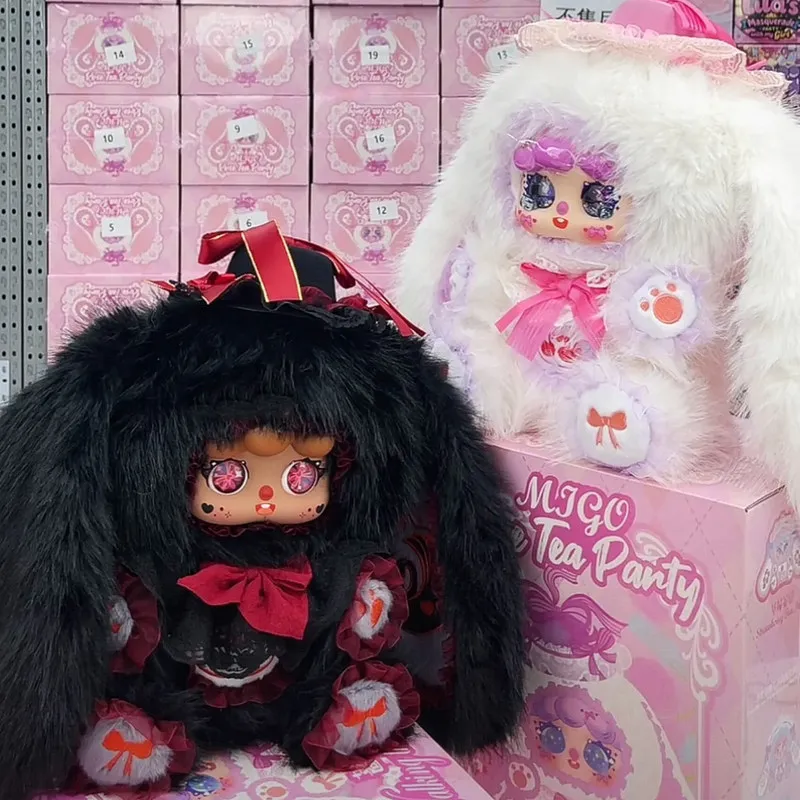 

Genuine Baby Three Migo Rose Tea Party 600% Plush Doll Blind Box Cute Stuffed Toy Collectible Birthday Gift For Girls