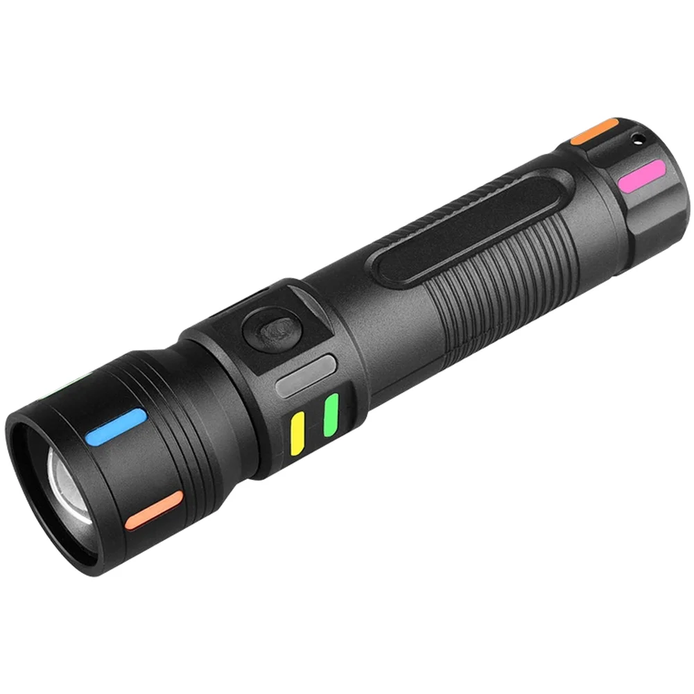 1000LM LED Flashlight Rechargeable Type-C Fast Charge LCD Display IP67 Waterproof 5 Modes Camping Emergency- Tool Kit