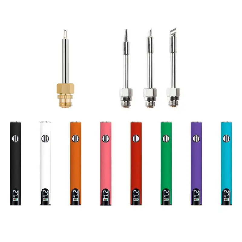 510 650mah Thread Battery Pen Solder Iron Shaped Battery Set Heat Device Adjustment Heating Kit Fittings Electric Soldering Iron