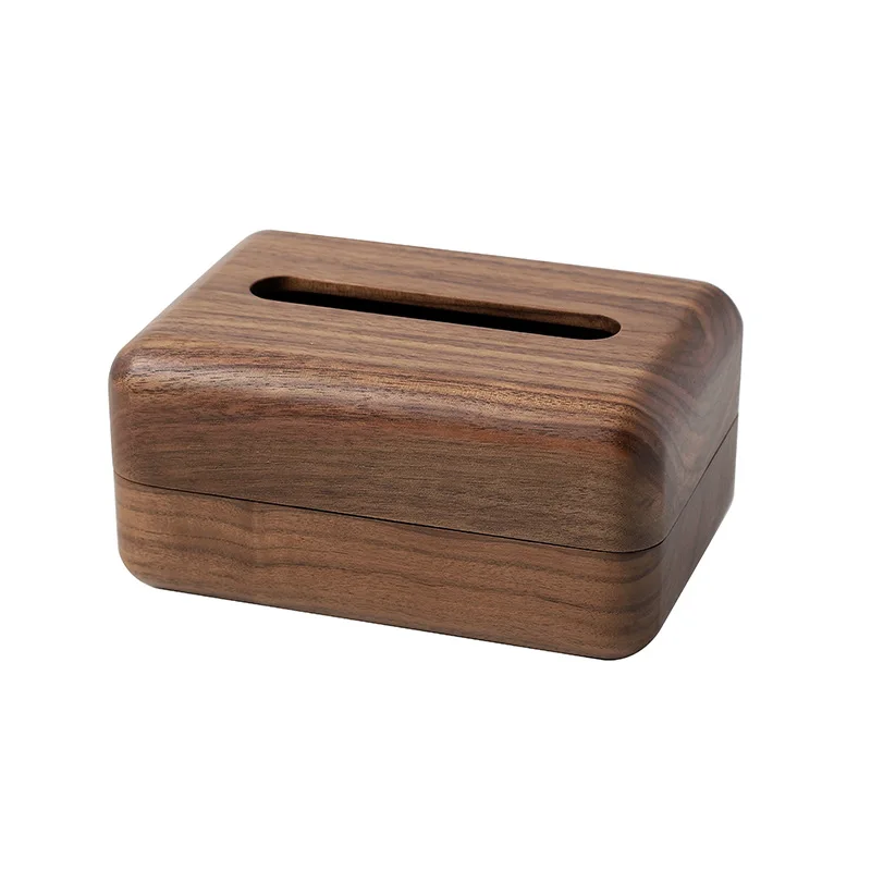 

Walnut paper box Wooden tissue box Living room desktop paper box Hotel restaurant Wooden napkin paper box