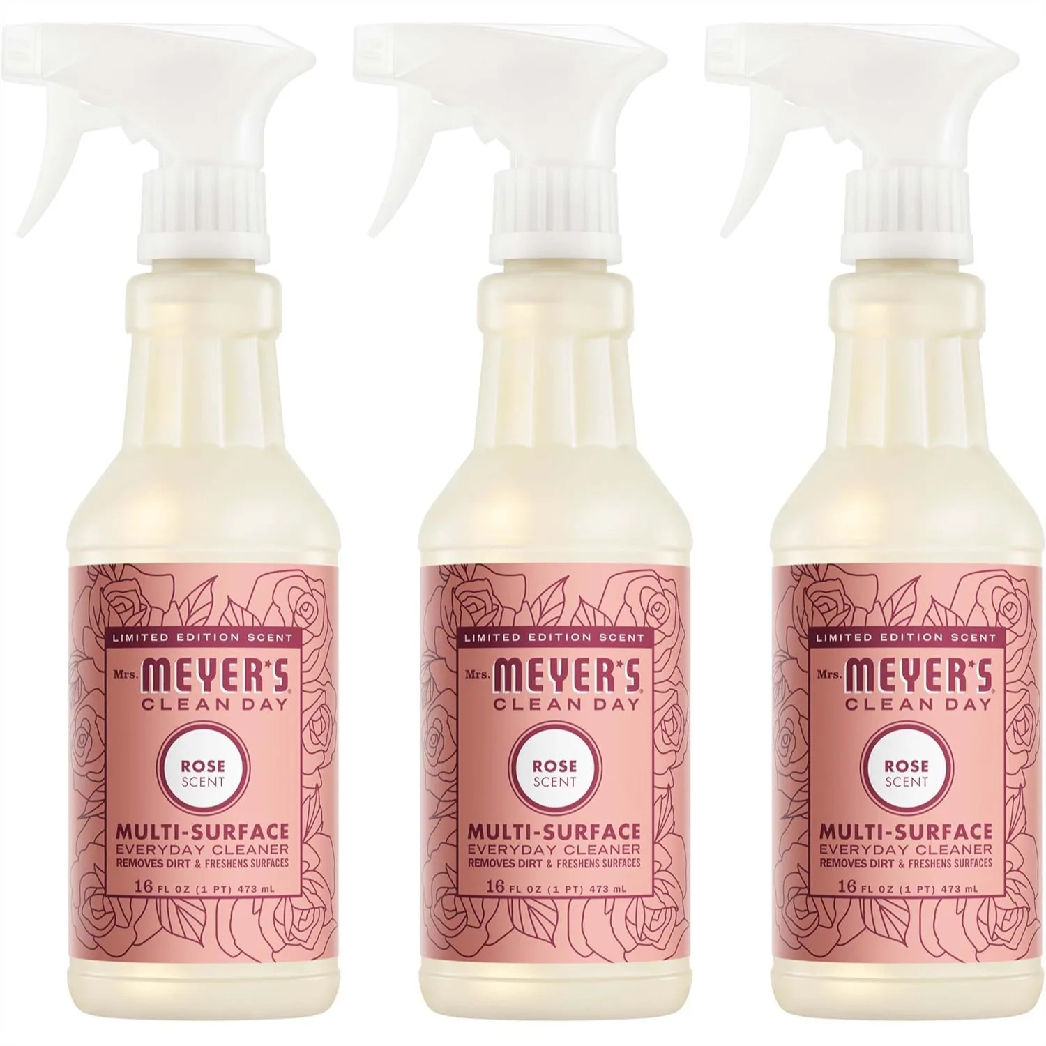 

Multi-Surface Everyday Cleaner, Rose Scent, 16 Fl Oz Bottle - 3 Pack