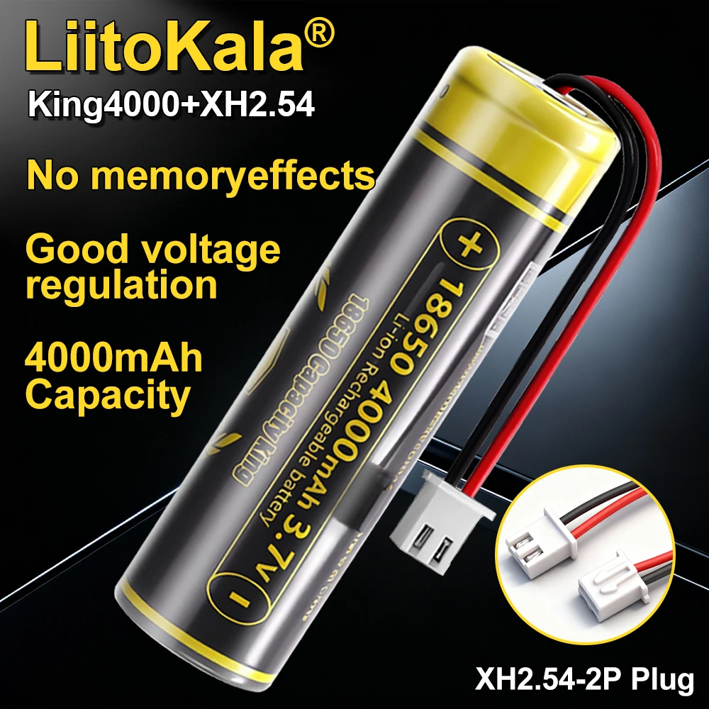 LiitoKala 3.7V 18650 4000mah Lithium Battery for Flashlight Bluetooth speaker Hair Clipper Led Light Toy Car+PCB