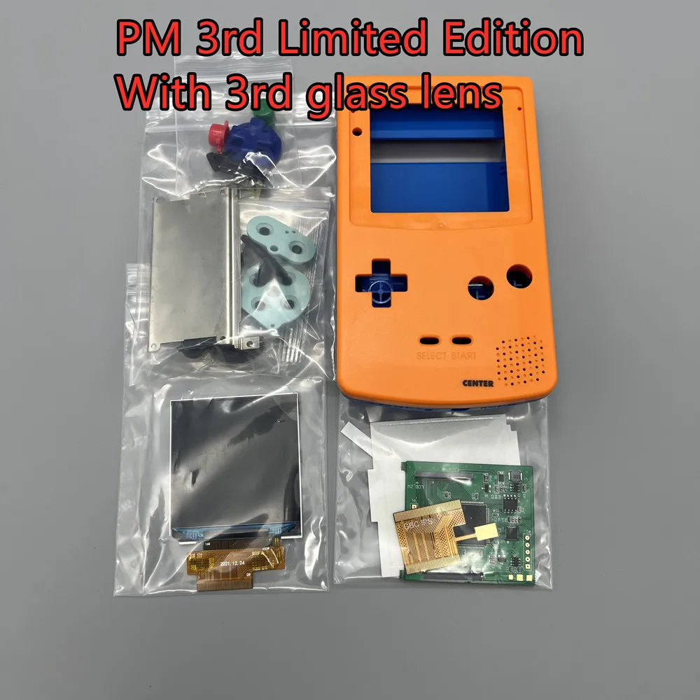 Original Size New 2.45 GBC IPS high Brightness LCD Screen for Nintendo Gameboy Color GBC LCD and New Shell