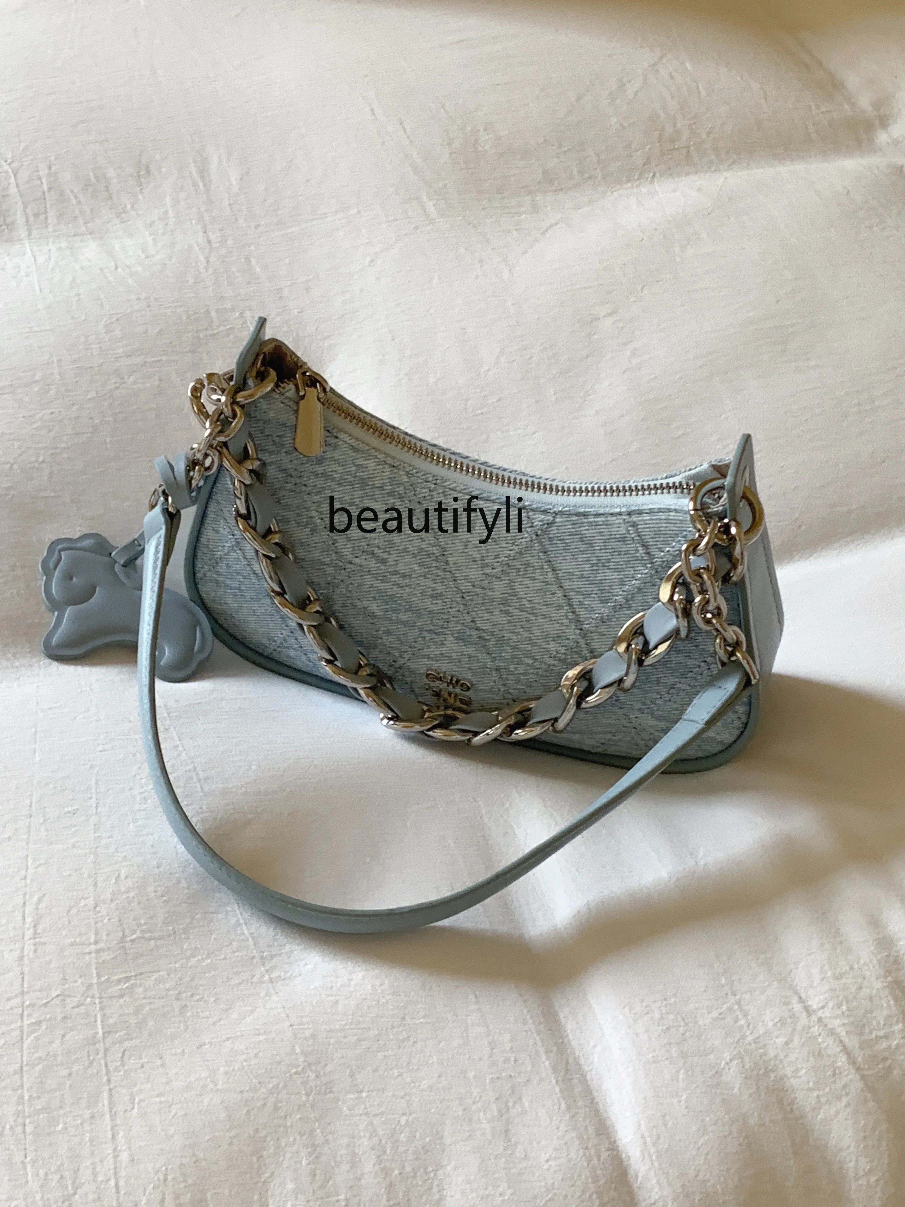 Underarm bag women's summer denim blue casual versatile shoulder messenger bag