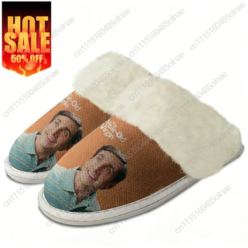 The 40 Year Old Virgin Plush Edge Warm Shoe Men Women Home Casual Slipper Bedroom Thermal Cotton Lightweight Customized Slippers