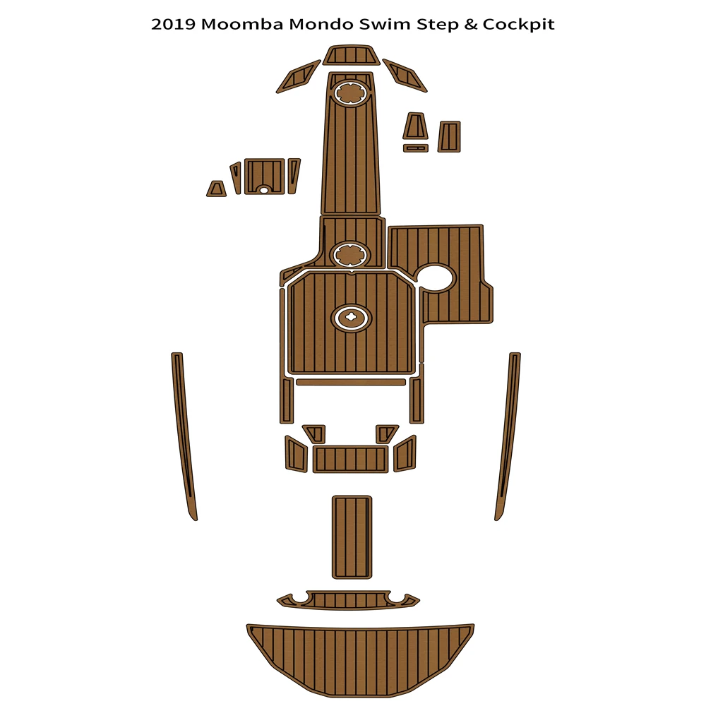 

2019 Moomba Mondo Swim Step & Cockpit Pad Boat EVA Teak Decking 1/4" 6mm