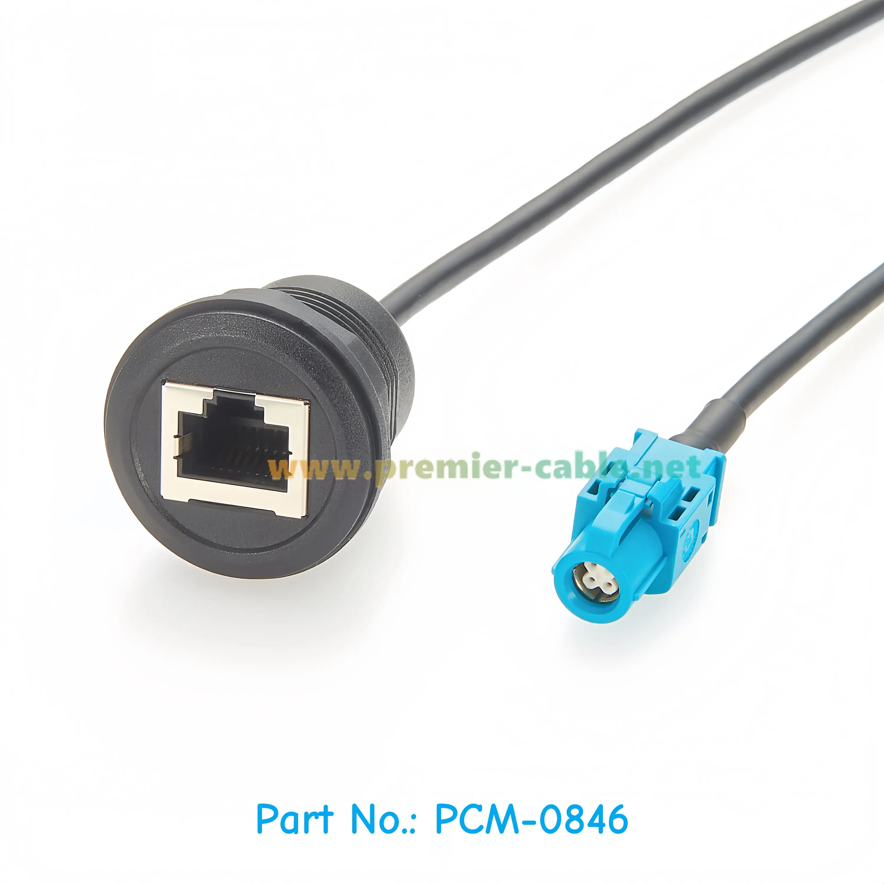 Flush Panel Mount HSD Z Code Female to RJ45 Cat5e Automotive Ethernet Cable 1Gbps Shielded Network LAN LVDS Cable for ADAS