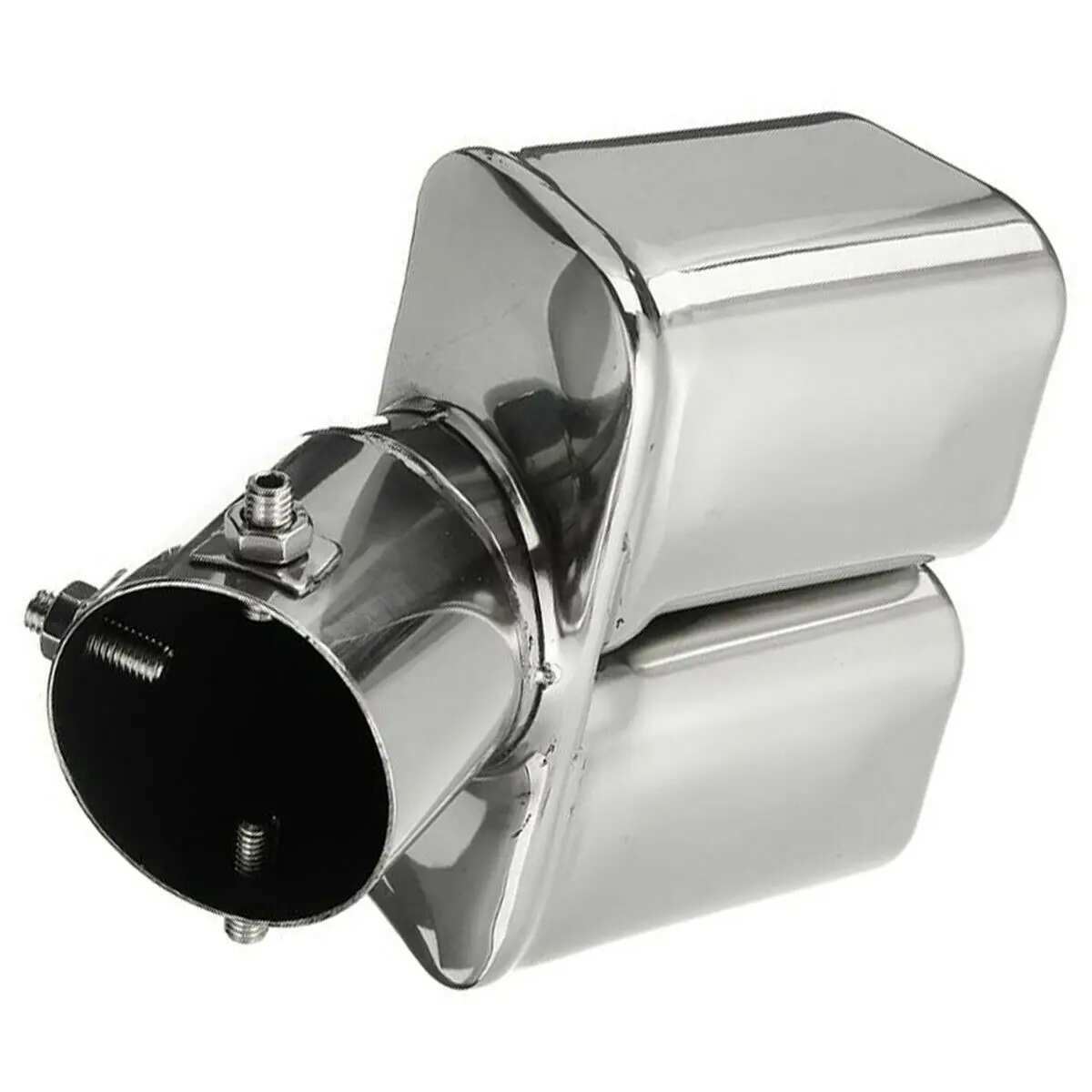 A57E-الفولاذ المقاوم للصدأ سيارة أنبوب مزدوج الخمارات أنبوب العادم الديكور منفذ الذيل الحلق لميتسوبيشي أوتلاندر 2WD 2013-2018