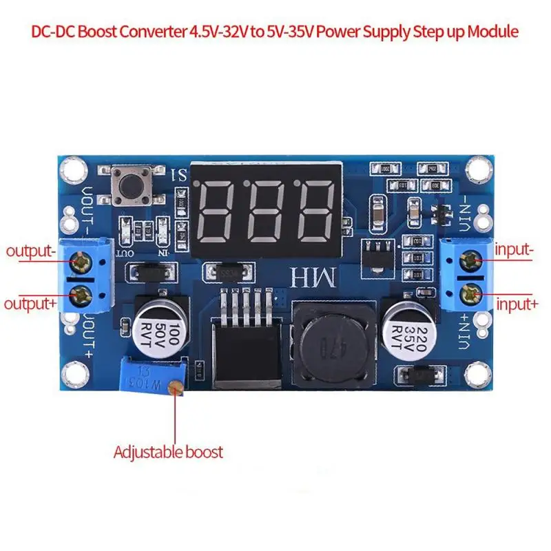 Convertisseur abati eur de tension avec affichage LED Sochi, voltmètre, adaptateur buck, alimentation réglable, 4.0 ~ 40 à 1.3-37V, LM2596 DC