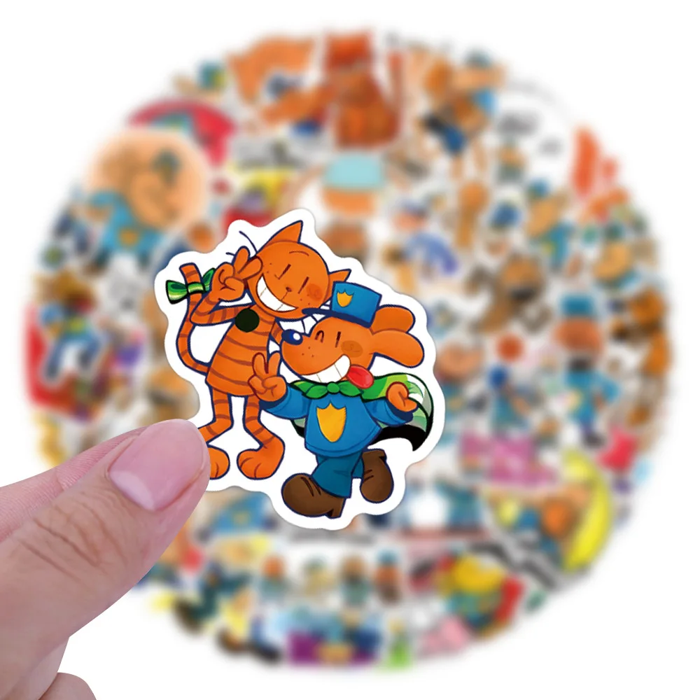 

10/55PCS Dog Man Stickers Cartoon Comics Sticker Funny Graffiti Decal Kids Toy Pencil Box Guitar Scrapbook Decorative Stickers