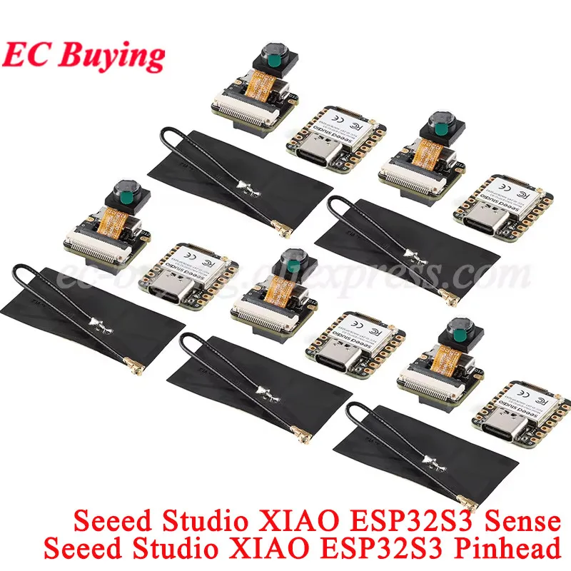 10Pcs/1pc Seeed Studio XIAO ESP32S3 Sense Seeeduino ESP32-S3 2.4G WiFi BLE Mesh 5.0 OV2640 Camera Development Board For Arduino