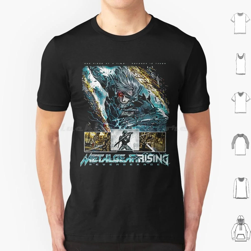 Metal Gear Rising T Shirt Big Size 100% Cotton Mgs Metal Gear Metal Gear Solid Metal Gear Rising Raiden Konami Kojima Hideo