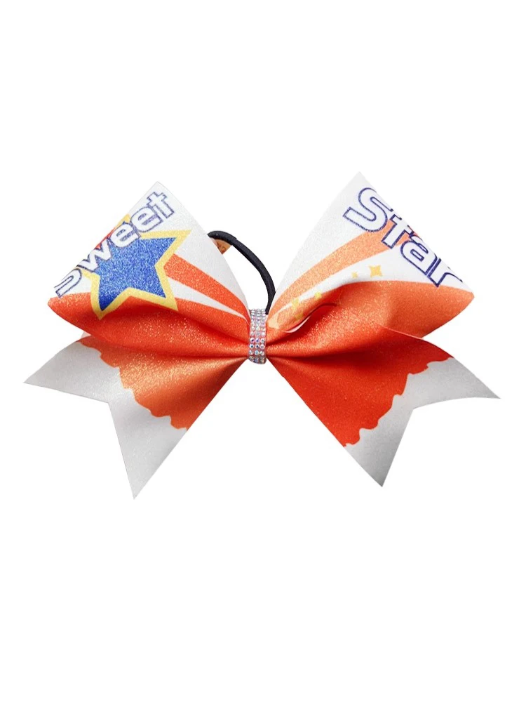 

Girls' Glitter Gradient Bow, Cheerleader Hairbow, Custom Made, 15*16cm, 1Pc