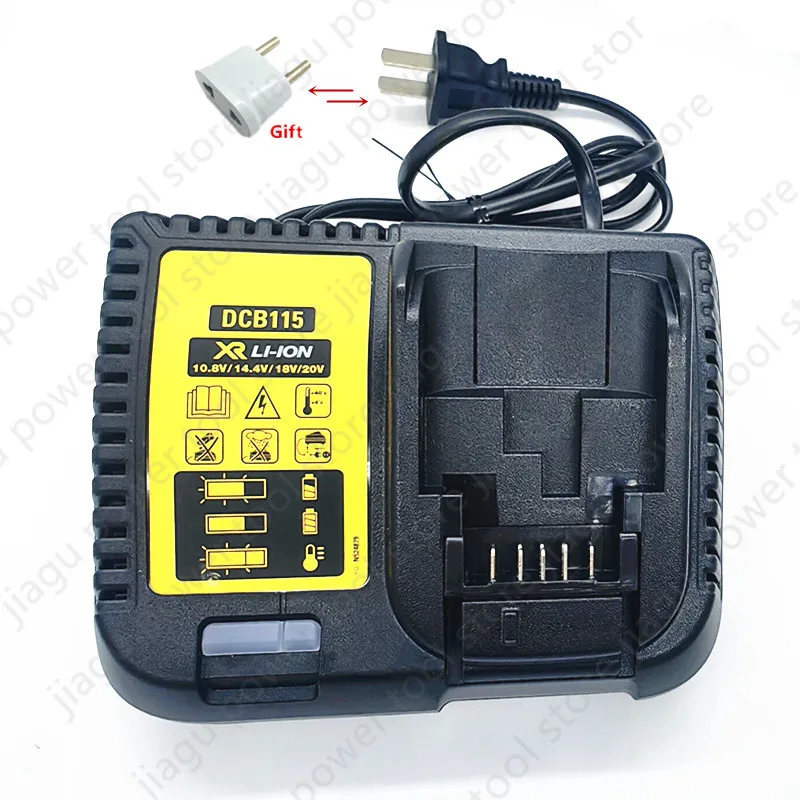 220-240V Charger DCB115 Replace For DEWALT DCD996 DCD995 DCD991 DCD990 DCD796 DCD795 DCD790 DCD785 DCD730/735/777 DCH133 DCF889