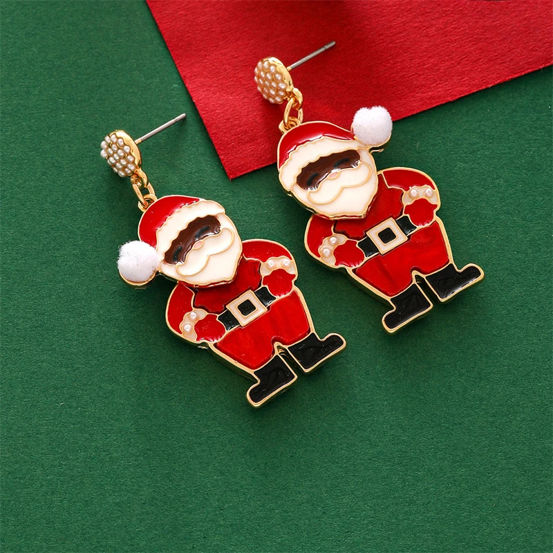 Neue trendige exquisite Weihnachts-Glühbirnen-Ohrhänger für Frauen, einfache Strass-Schleifenohrringe, Weihnachtsfeier-Schmuckgeschenke. – Detail 18