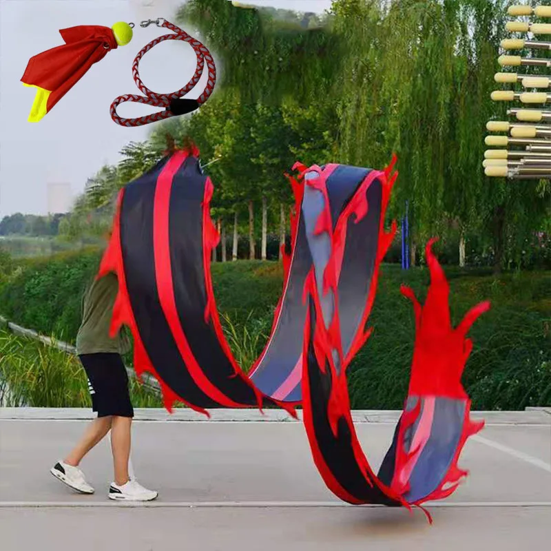 8 Meters Customized Length Chinese Dragon Dance Ribbon Set For Adults Outdoor Fitness Practice Accessories Festival Activities