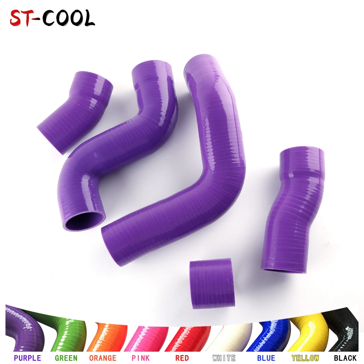 For Audi TT MK1 S3 Quattro Leon Cupra R 1.8T 225HP Turbo Boost Intercooler Hoses Kit Silicone Tubes Pipes 5Pcs 10 Colors