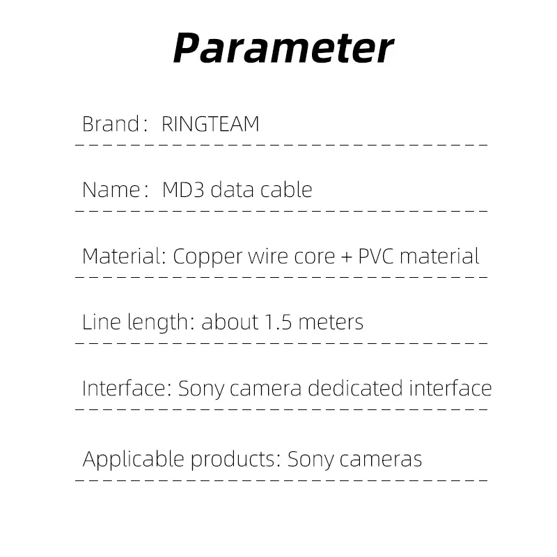 VMC-MD3 Kabel USB do ładowania MD3 do Sony CyberShot DSC-WX5C WX7 WX9 WX10 WX30 T99 W390 W380 W360 W350D T110D T110 T99DC TX20 TX55