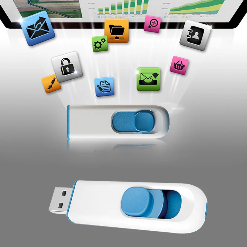 

Push Pull USB 2.0 Флэш-накопитель 128 ГБ Бесплатная портативная ручка 64 ГБ Реальная емкость Memory Stick 32 ГБ 16 ГБ U-диск Подарки 8 ГБ U-диск