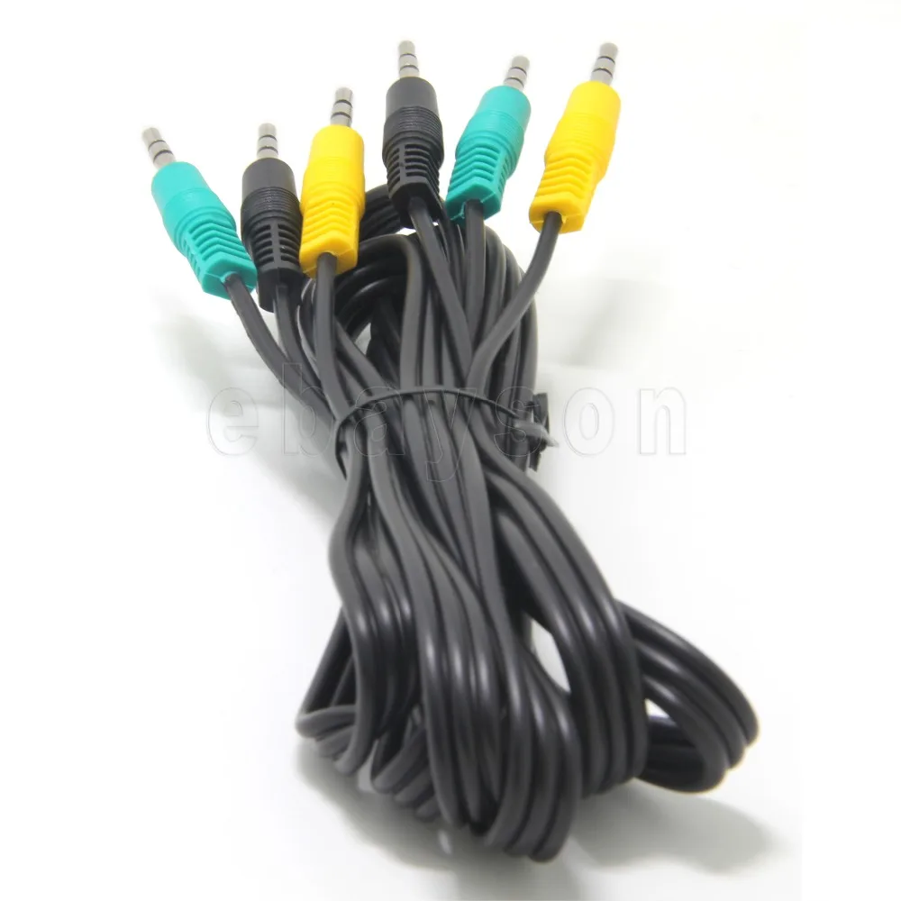 Logitech Z-680 Z5500 Z906 Speakers Color Coded 3 Minijack Plug Audio Cable 3.5mm