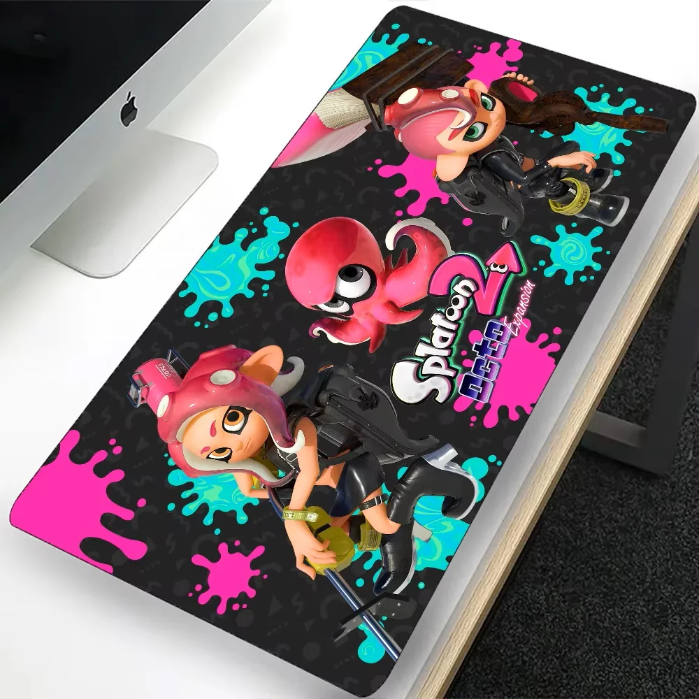 Splatoon 2 대형 게임용 마우스 패드, 컴퓨터 마우스 패드, PC 게이머 노트북 마우스 매트, 사무실 마우스 패드, XXL 실리콘 키보드 매트, 데스크 패드