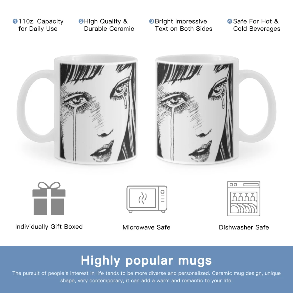 Junji Ito Tomie Kawakami Anime Free shipping Ceramic Cup Coffee Oatmeal Breakfast Cup Creative Personality Mug