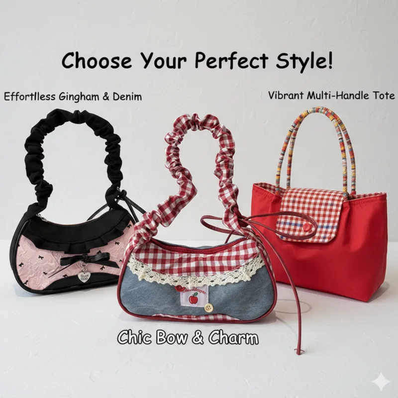 

Women's Handbag Bow Sweet Girl Handbag Fashion Underarm Pillow Bag For Women Trendy Versatile Shoulder Purse Casual Tote Bag New