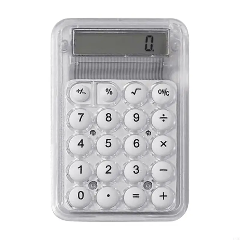 E65E Mechanical Calculator 8 Digit Large LCD Display Big Buttons Easy to Press Office Calculator for Office,School Daily Use