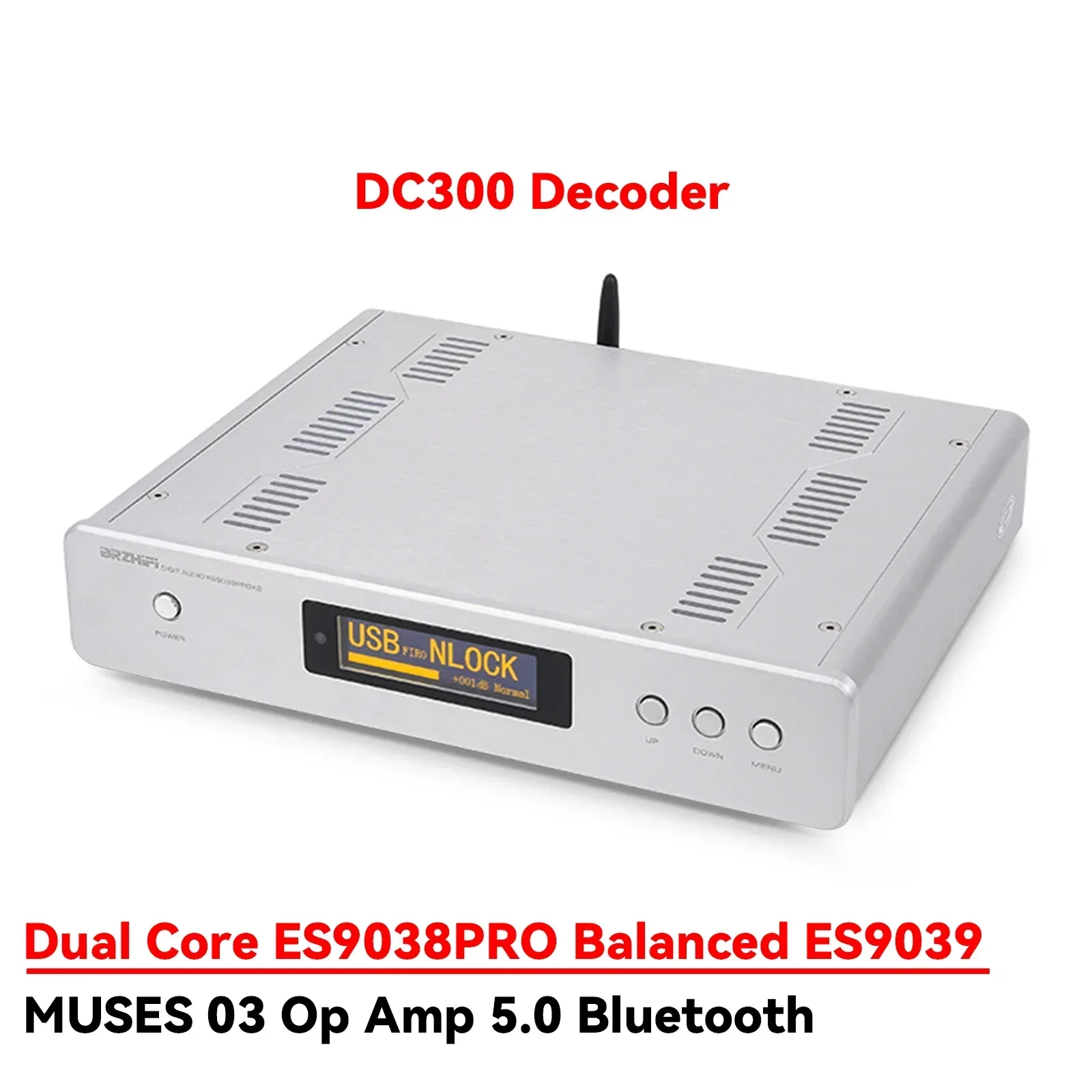 

AMXEKR DC300 flagship dual-core ES9038PRO balanced ES9039 audio dac decoder hifi fever Bluetooth with remote control