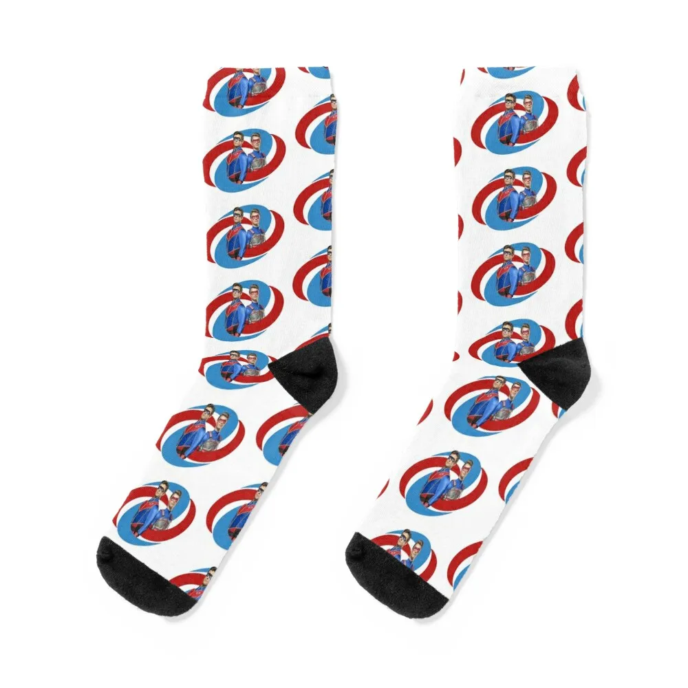 

Captain Man and Kid Danger - Logo Socks designer brand hiking happy professional running Socks Girl Men's