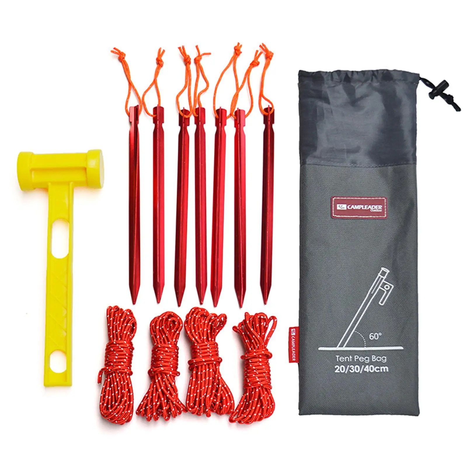 Tent Pegs Holder Case Waterproof Camping Hammer Organizer Pouch for Hiking Backpacking Accessories view 3