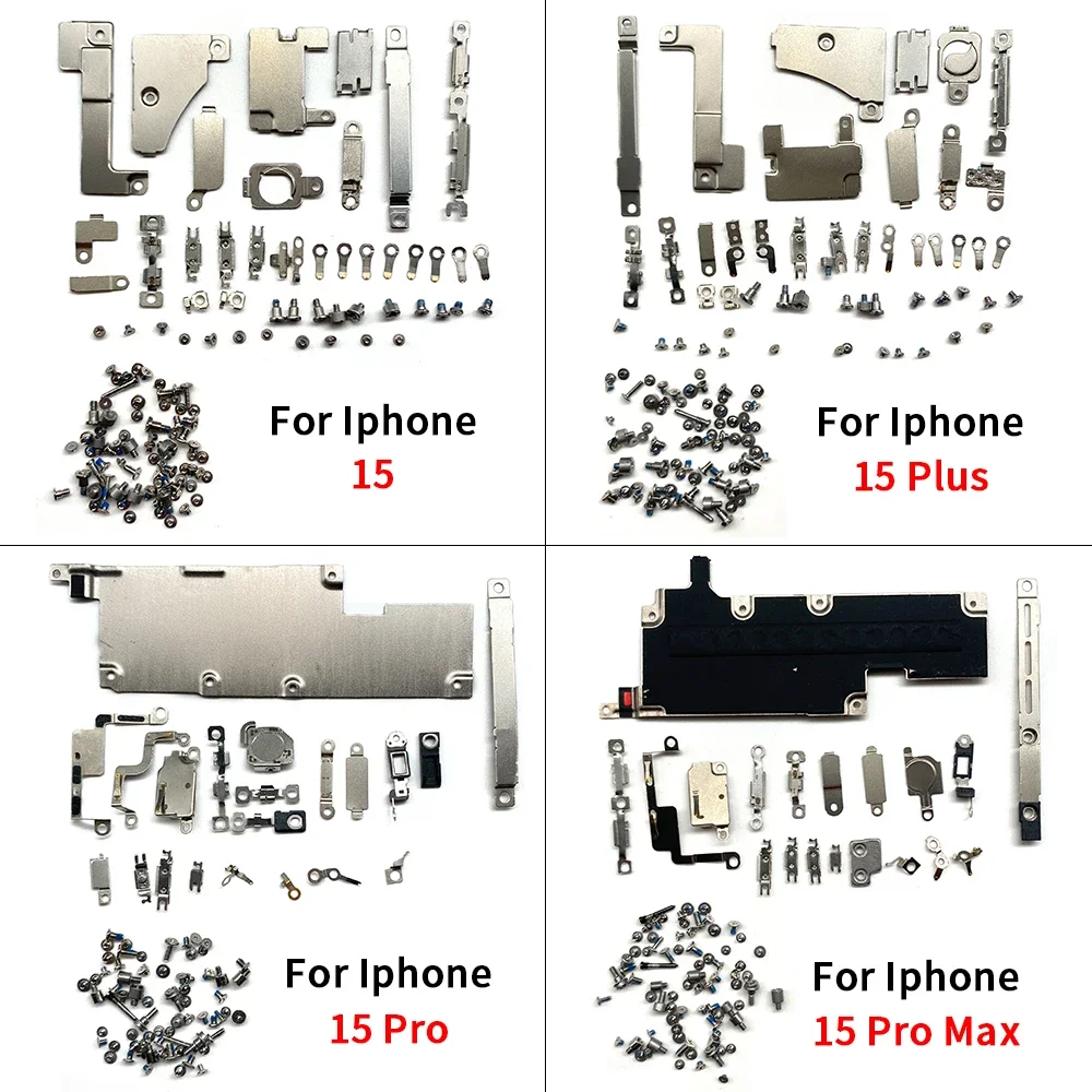 

1set Full Metal Screw Holder Bracket Shield Plate Set Full Screws For Iphone 15 Pro Max For IPhone 15 Plus