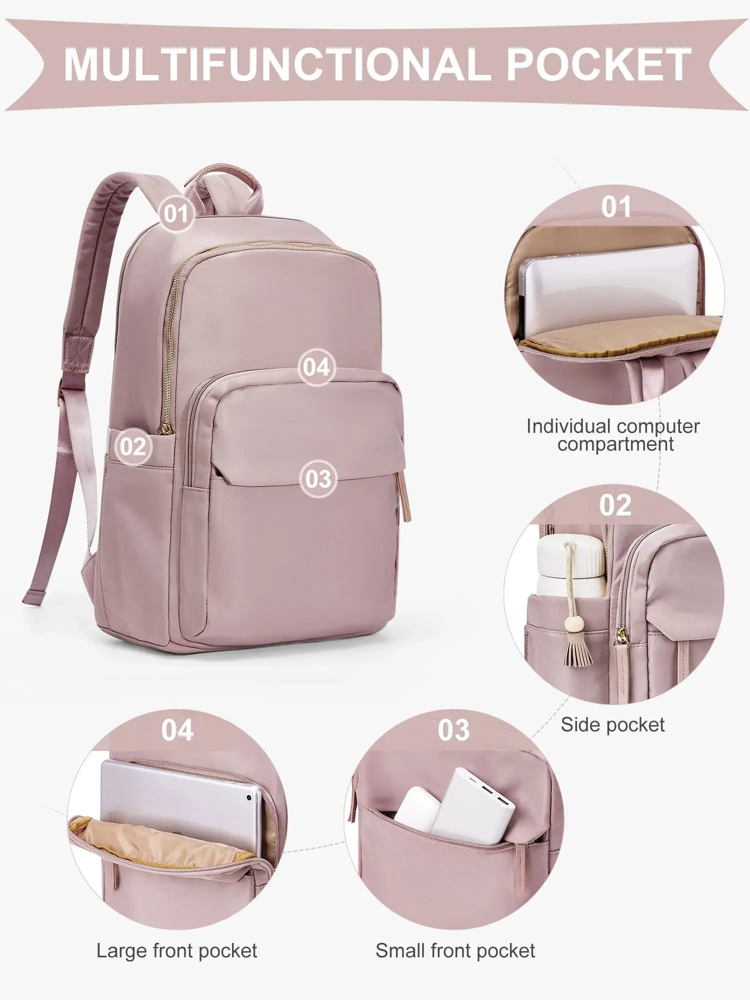 Feminino lazer mochila de trabalho mochila de viagem feminina elegante simples 14 polegada portátil mochila moda à prova dwaterproof água faculdade daypacks