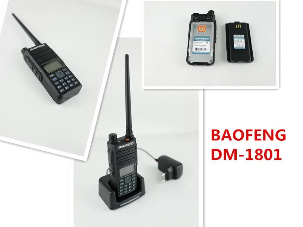 

Digital DM-1801 1.44 Inch LCD BaoFeng Tier 2 Mobile Radio Dual Band Two Way Radio Long Distance Walkie Talkie 136-174/400-470