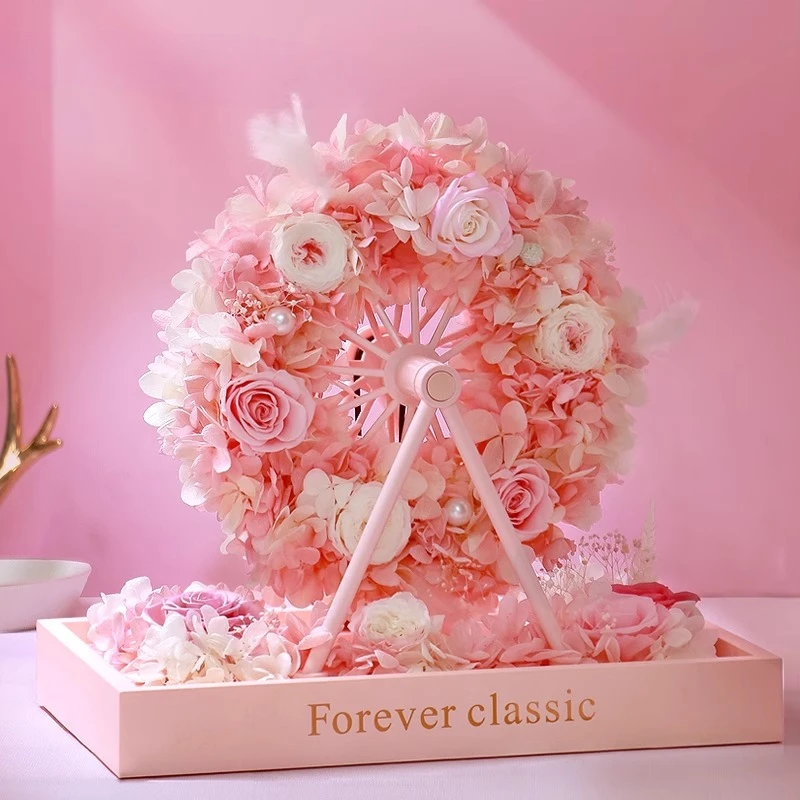 زهرة أبدية عجلة فيريس زخرفة الورد