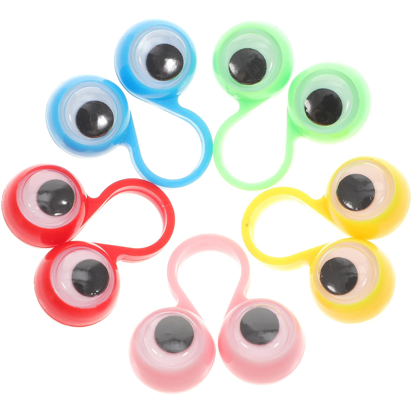 10 PCS Toys Goodie Bag Stuffers for Kids Smart Ring Finger Funny Puppets Game Eyes Bulk Swing